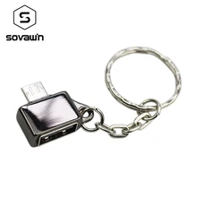 Sovawin Metal USB 2.0 Female to Micro USB Male Mini Android OTG Adapter Microusb Converter Portable Connector with Key chain