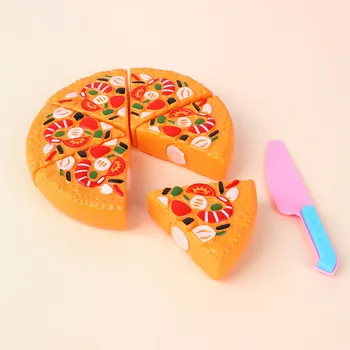 

DIY Pretend Play Creative Simulation Pizza Cooking Toy Cutting Kitchen Cut Vegetables Fruits Play House Girls Gift for Children