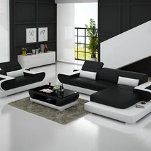 Кожаный диван сделано в гуандуне современный дизайн из натуральной кожи 0413-G8002E