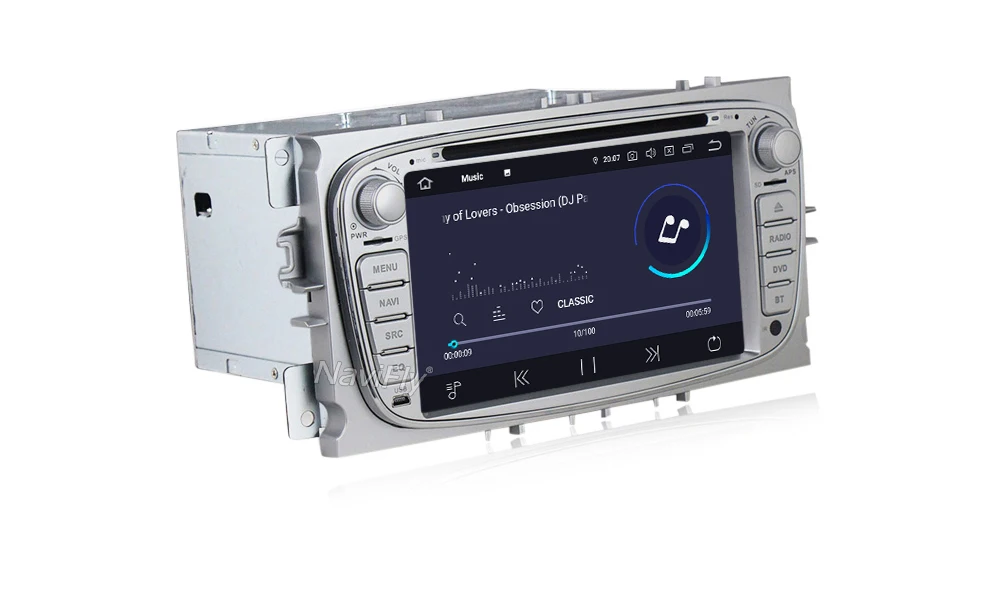 Top 2 din Android9.0 8Core 4G RAM 32G ROM IPS DSP RDS Car DVD Multimedia Player GPS Navi For Ford For Focus2 Mondeo Galaxy 24