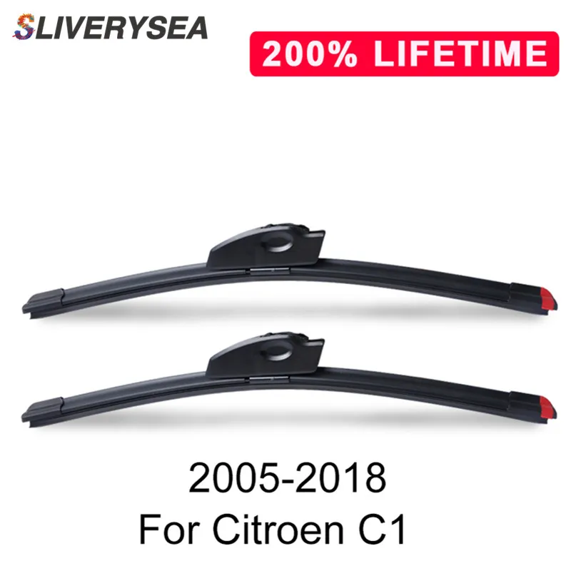 SLIVERYSEA Replace Wiper Blade for Citroen C1 2005 2018 Windshield