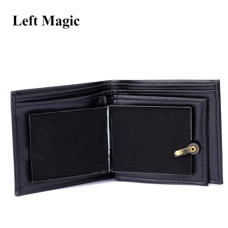 Čarobni triki s plamenom Magic triki z velikim plamenom Usnjena denarnica Magic Trick Stage Street Pokaži čarobne rekvizite Smešna bifold denarnica na prostem