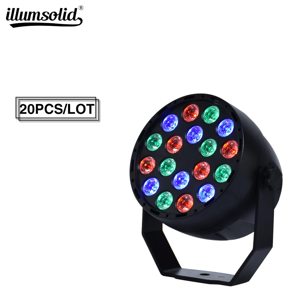 

Par Lights with RGB 18LEDs Wash Lighting DMX 512 for Wedding Church Stage Lighting 20PCS/LOT