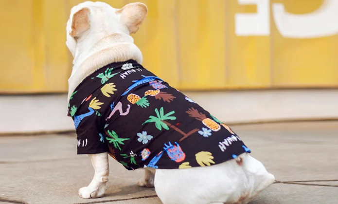 NOBLEPET футболки для домашних животных собак хлопковая летняя пляжная одежда жилет футболка с принтом дышащий костюм для маленьких средних собак кошек