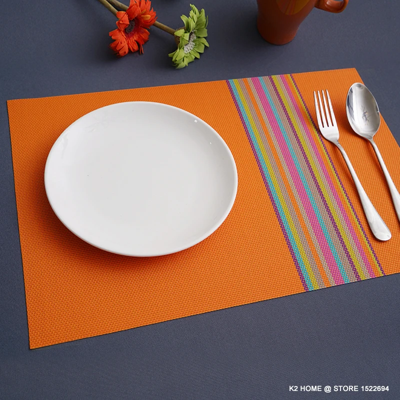  Home Decorative Table Mats PVC 45x30CM Table Placement Fashion Table Placemat Stain-resistant Table