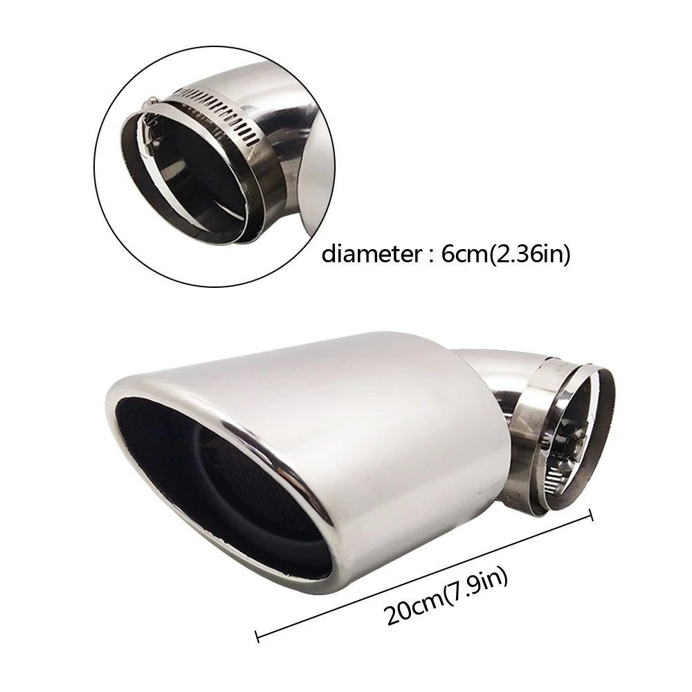 For Nissan Qashqai Car Exhaust Muffler Tip Stainless Steel Pipe Chrome