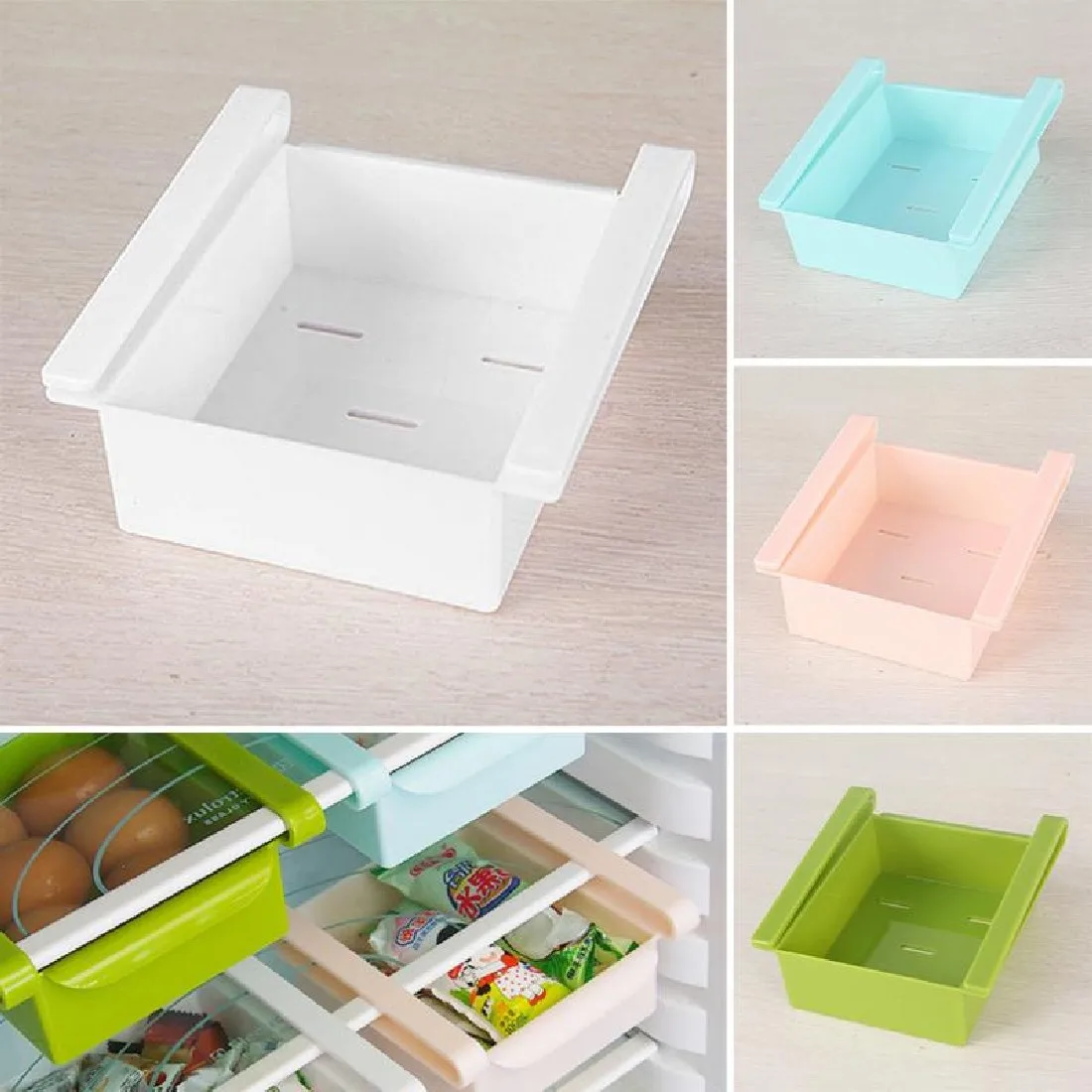 

Refrigerator Storage Box Container Creative Fresh Spacer Layer Storage Rack Drawer Fresh Spacer Sort Kitchen Tool