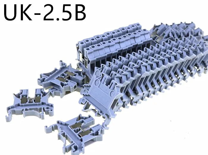 50 шт. UK2.5B CE утвержден UK-2.5B din-рейку клеммные блоки Феникс тип высокое качество