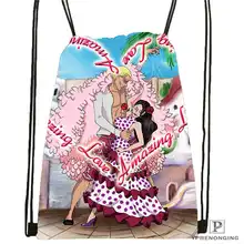 Custom one piece@1 Drawstring Backpack Bag Cute Daypack Kids Satchel (Black Back) 31x40cm#20180611-02-86