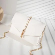 Новинка, женские сумки-мессенджеры, одноцветные сумки на плечо с цепочкой, женские сумки через плечо