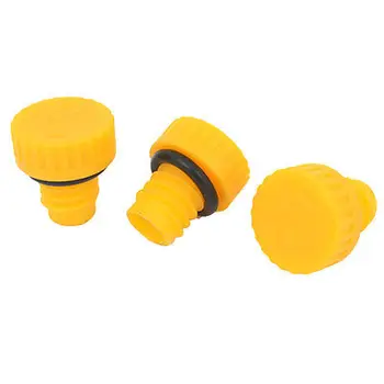

3 Pcs 15mm Male Thread Dia Air Compressor Fitting Oil Plug Yellow