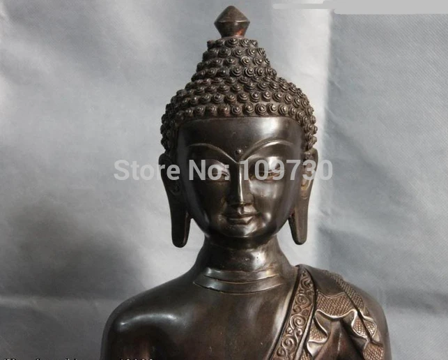 

bir 003030 19 Tibet Buddhism Temple Copper Bronze Bhaisajyaguru Sakyamuni Buddha statue