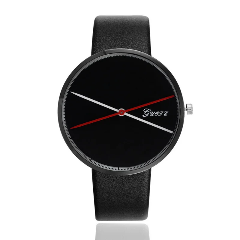 Простые Модные корейские наручные часы для мужчин и женщин кожа часы ремешок любителей пара кварцевые часы для подарков @ 17 LXH
