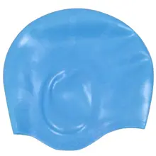 Шапочка для плавания для взрослых, одноцветная, водонепроницаемая, защита ушей, мягкая, силиконовая, легкая, унисекс, аксессуары для плавания