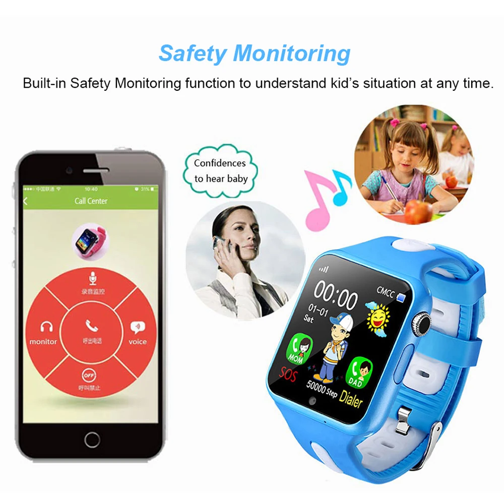 ITORMIS Smart Watch Children V5K Kid Band GPS Track Sport Child Smartwatch Support SIM Card Camera Safety Phone Baby Watches