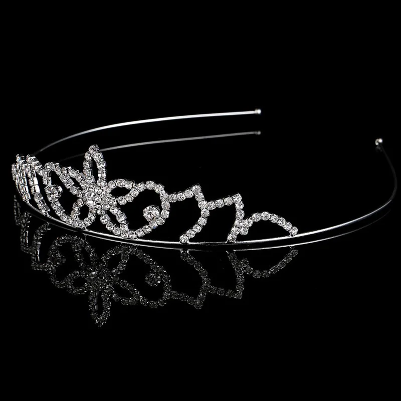 TDQUEEN Bridal Wedding Hair Accessories Silver Plated Crystal Rhinestone Star Tiara Headband Princess Birthday Party Girl Tiara (5)