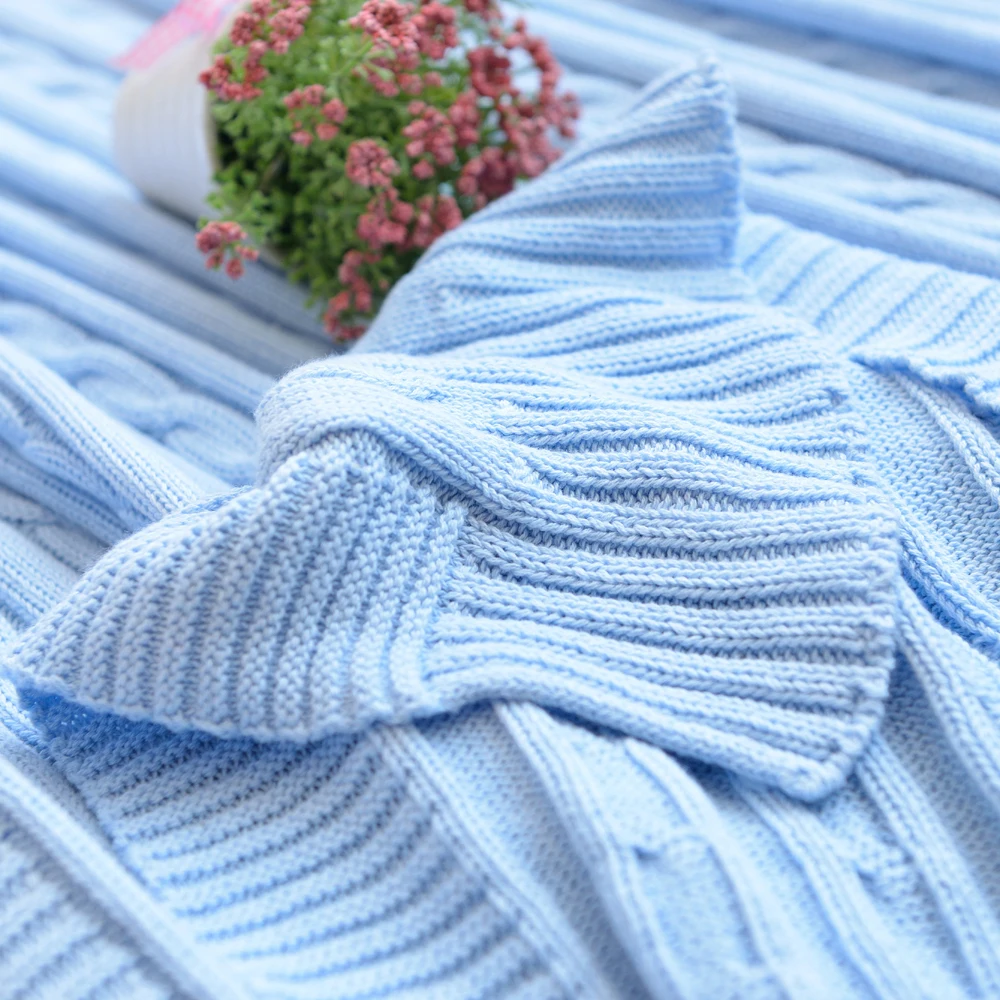 cotton knitted blanket
