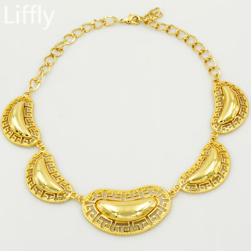 Женское золотое ожерелье в форме сердца африканском стиле 2019|wedding jewelry sets|fashion