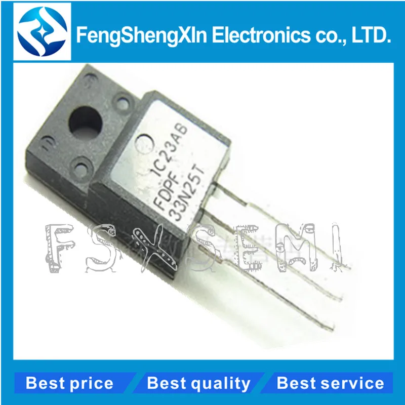 

10pcs/lot FDPF33N25T 33N25T N-Channel MOSFET TO-220F