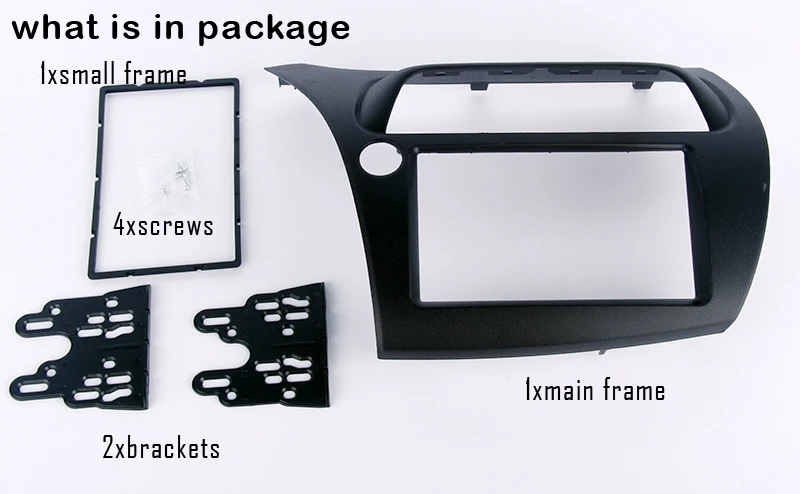 

Double 2 Din Fascia Radio DVD Stereo Panel Dash Installation Trim Kit Face Frame  for Honda Civic Hatchback 2006-2011