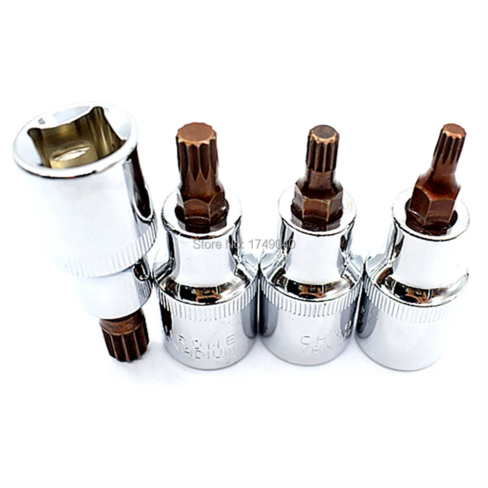 Buy 4 Piece 1/2" Square Impact Driver Spline Bit