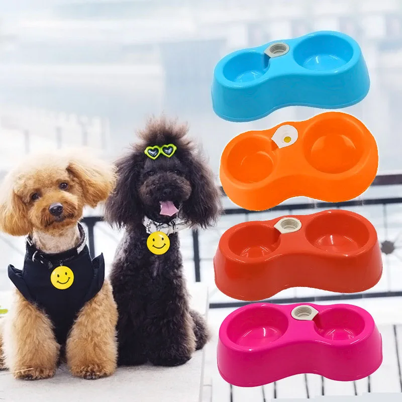 Pet Feeder Plastic Dual Port Automatic Water Drinking Feeding Basin Bowls For Cats Dogs without Bottle #1 | Дом и сад
