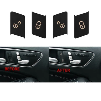 

ARMSKY 1PCS/2PCS Black Door Lock Switch Button Repair Stickers For 2008-2014 Mercedes Benz W204 C300