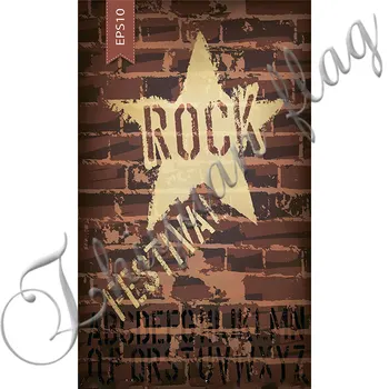 

Custom 3'x5' rock music flag on the home decoration banner or rock fesitival club decoration or bar decoration banner flag