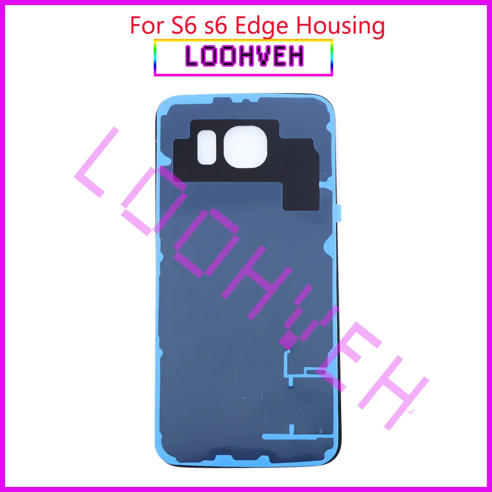 Задняя крышка аккумулятора чехол для samsung Galaxy S6 Edge Plus G920 G925 G928 G920F G925F G928F задняя Стекло Корпус крышка S6 Стикеры