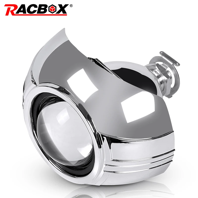 RACBOX 2,5 дюймов HID Bi-Xenon проектор Объектив светильник дальнего и ближнего света лампы H1 подходят H4 H7 разъем для модернизации сменный головной светильник - Цвет: SMax Shroud