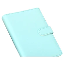 Кожаная спиральная записная книжка, офисный Переплетчик, Еженедельный планировщик/Органайзер, милое кольцо, дневник, канцелярские принадлежности A6(синий