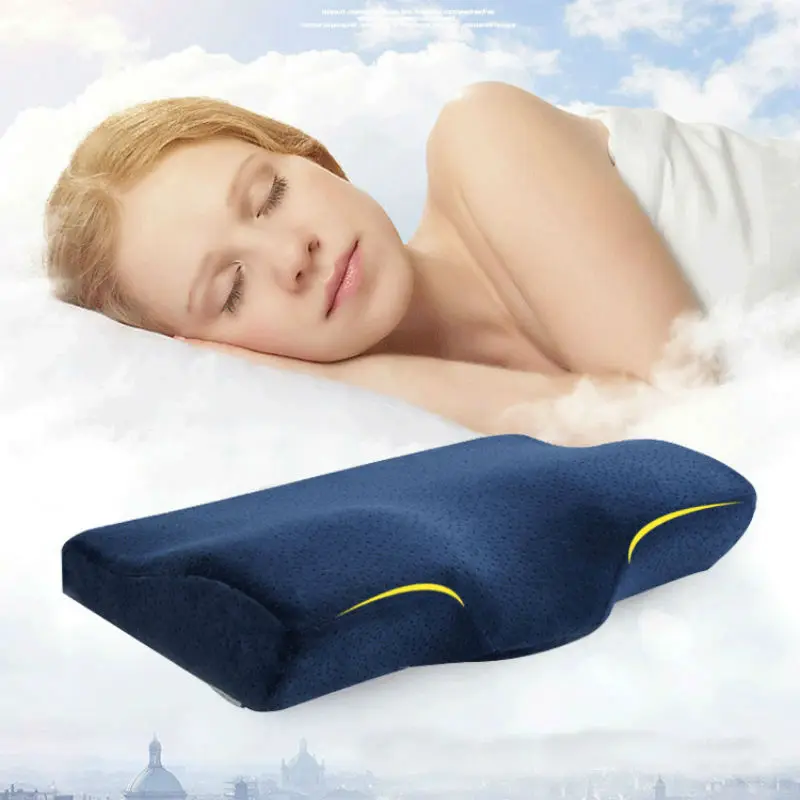 

BEYOND CLOUD Butterfly Shaped Memory Pillows Relax Cervical Spine Neck Health Care Slow Rebound Memory Foam Bedding Pillow 001