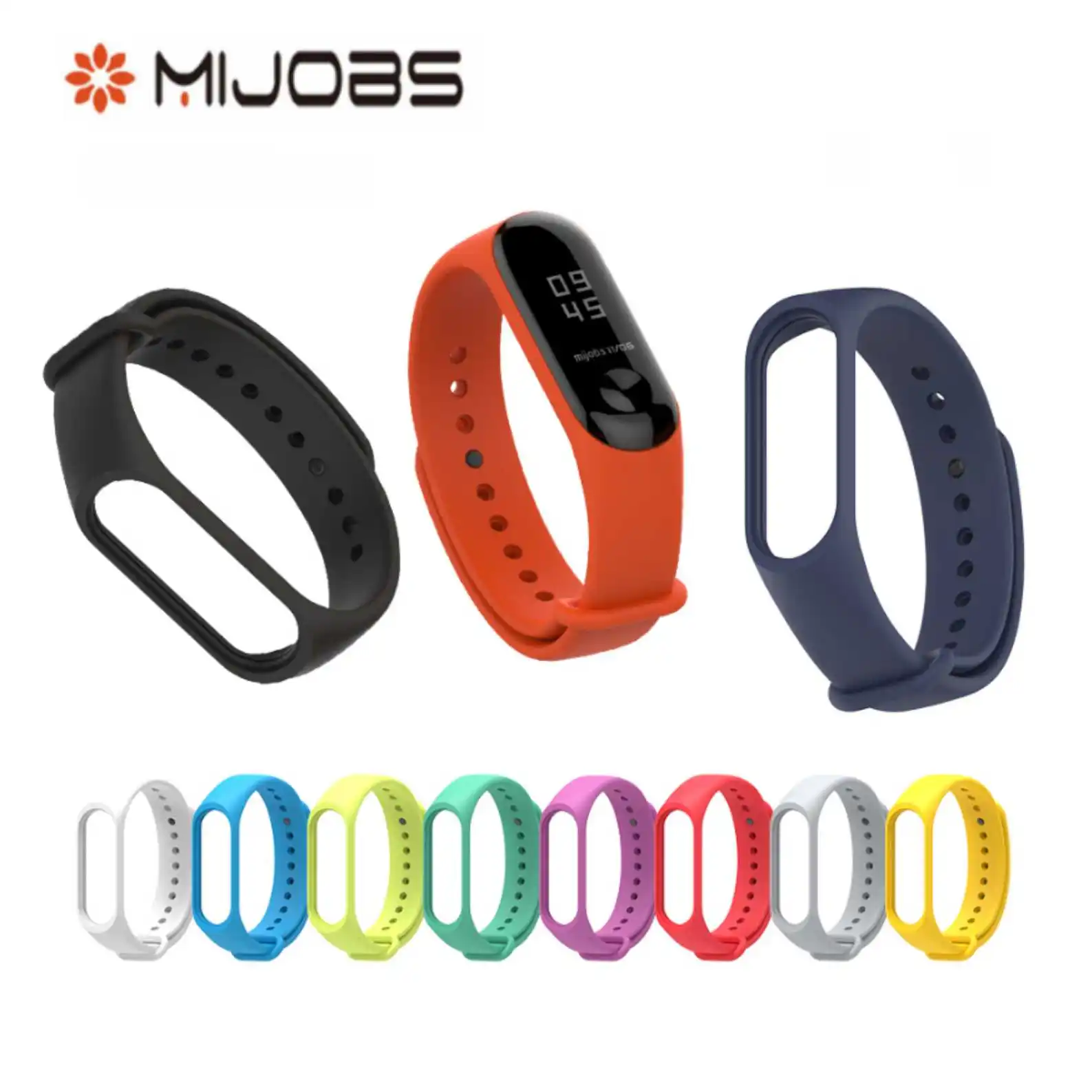 

Mijobs Strap for Xiaomi Mi Band 3 Sport Strap Watch Silicone Wrist Strap For Xiaomi Mi Band 3 Accessories Bracelet Miband 3 Belt