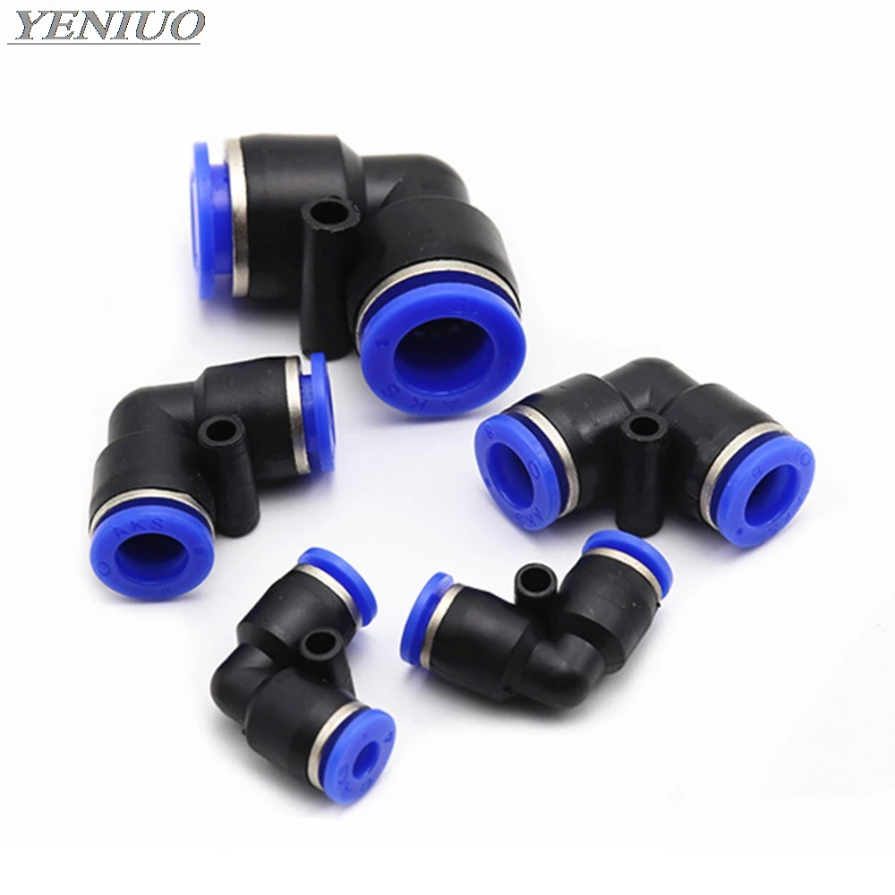 PVG" 2Way 4 6 8 10 12 14 16MM Pneumatic L Type elbow fitting Plastic Pipe Connector Quick Fitting