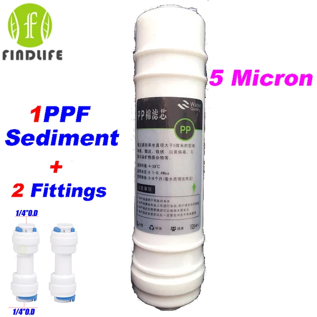 Special Price 10 INCH 5 MICRON PPF/SEDIMENT WATER FILTER CARTRIDGE with 2 fittings Water Purifier Filter Cartridge Aquarium REVERSE OSMOSIS Special Price 10 INCH 5 MICRON PPF/SEDIMENT WATER FILTER CARTRIDGE with 2 fittings Water Purifier Filter Cartridge Aquarium REVERSE OSMOSIS