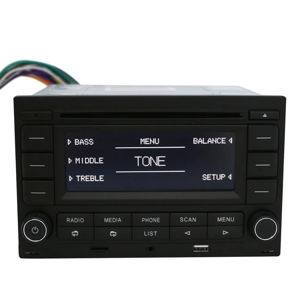 Лимонная Акула автомобильное радио RCN210 CD плеер Bluetooth USB MP3 AUX 9N 31G 035 185 для VW Golf Jetta MK4