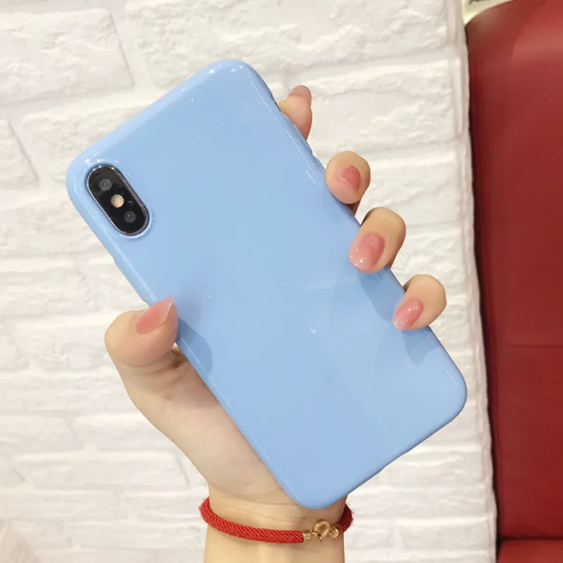 

For iPhone8 Cute Glitter Candy Cover Phone Cases For iPhone 8 7 Plus Soft TPU Silicon For 6 6S X XR XS Max Case Back Protect