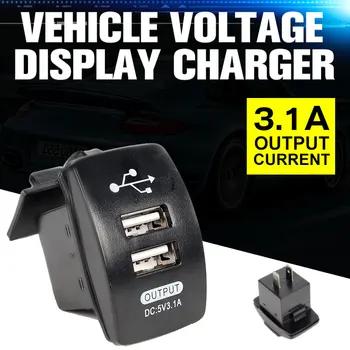 

3.1A 5V Dual USB Charger Car Motorcycle Cigarette Lighter Phone USB Charger LED Digital Display Voltage Meter Monitor 12V 24V