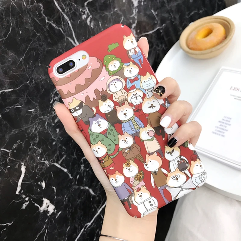 Милые животные Пёс из мультфильма телефон чехол для IPhone 6 6 S 7 8 плюс X XR XS MAX Чехол Жесткий PC задняя крышка чехол Coque Funda Капа