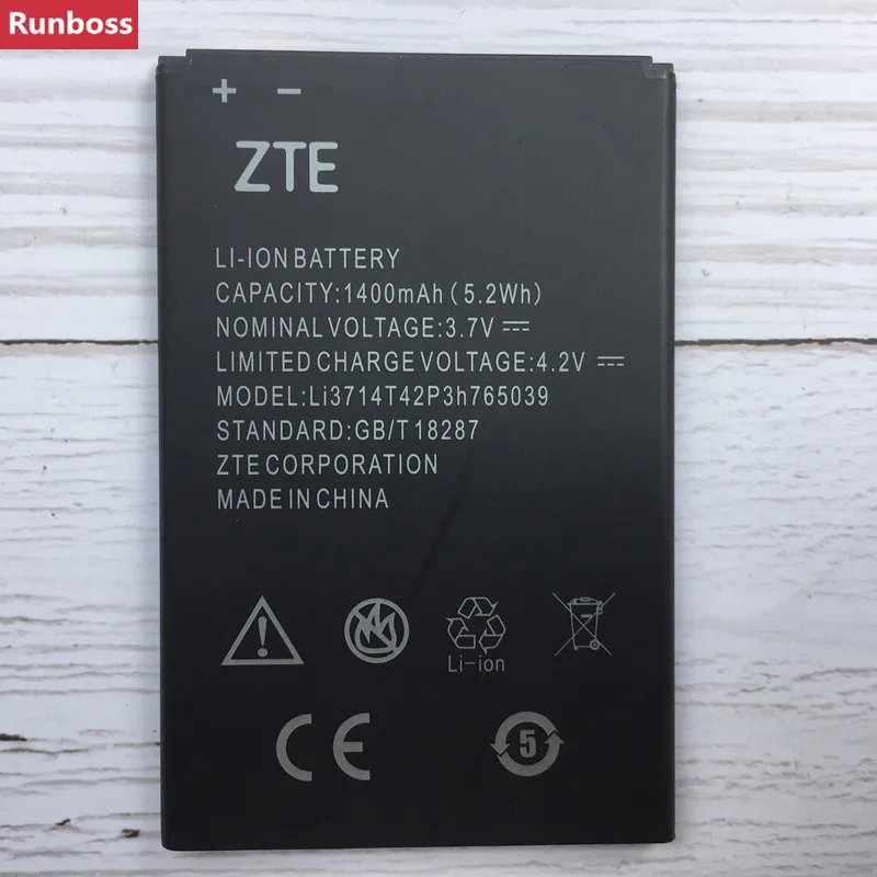 

New High Quality 1400mAh Li3714T42P3h765039 For ZTE Blade Q3 T230 AF3 T220 A3 T221 A5 AF5 A5 Pro Mobile Phone Battery