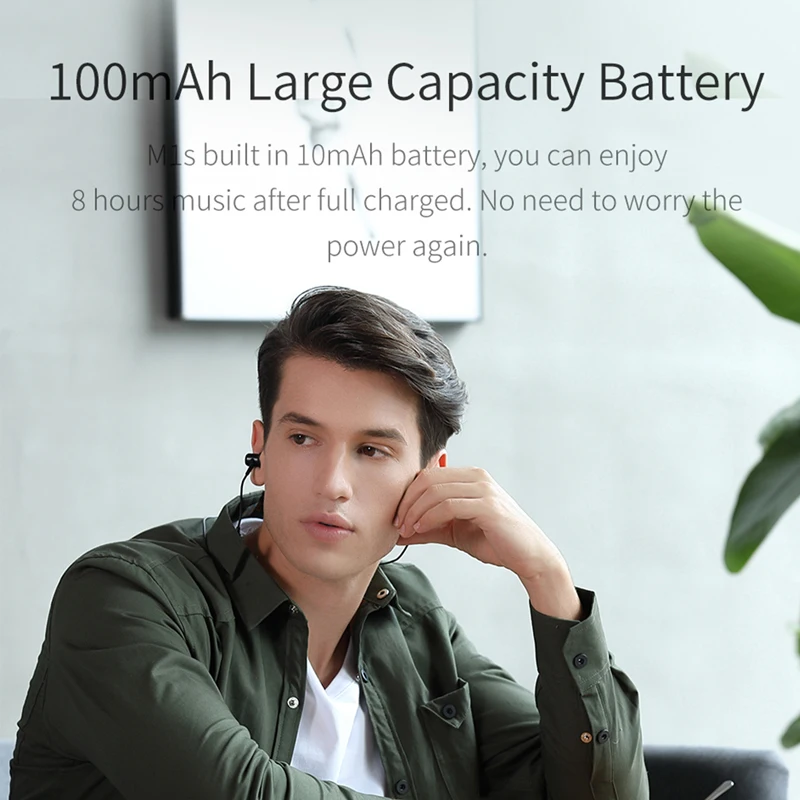 QCY M1S Магнитный V4.2 чип Bluetooth наушники IPX5 rated sweatproof Беспроводные с микрофоном