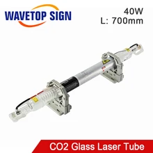 WaveTopSign Co2 Glass Laser Tube 700MM 40W Glass Laser Lamp for CO2 Laser Engraving Cutting Machine efr f2 80w co2 glass laser tube 80mm diameter 1250mm length for co2 laser engraving machine