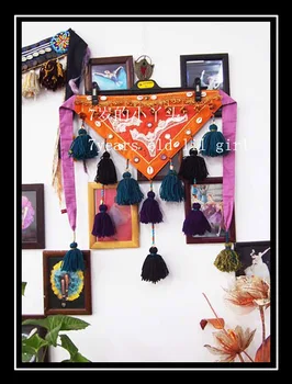 

Tribal Banjara kuchi tassel Belly Dance textile costume waist belt hip scarf ATS BA42-46