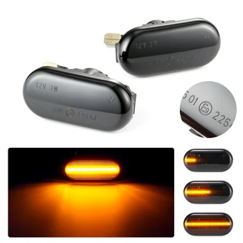 

2pcs Dynamic Smoke Flowing Side Marker Lamp For Nissan Navara Micra 350Z Z33 Note E11 Pathfinder Qashqai Led Turn Signal Light