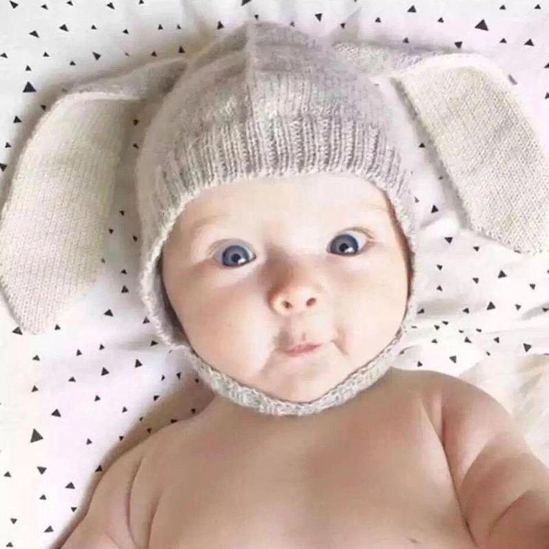 Toddler Kids Girl/&Boy Baby Infant Winter Rabbit Ear Crochet Knit Hat Beanie Cap