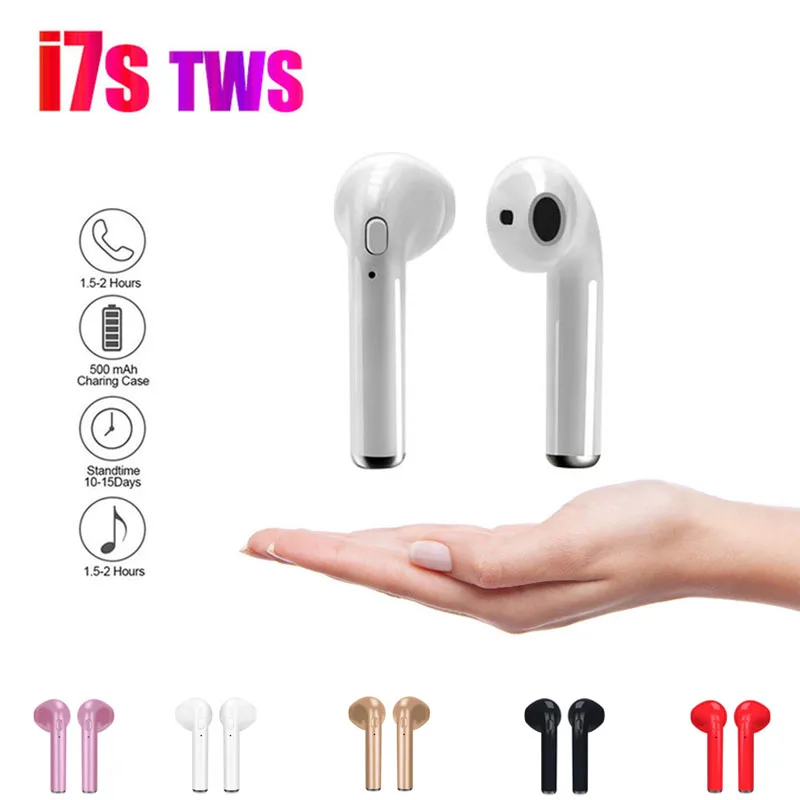 

i7/i7s Tws air Pods Bluetooth Earphone Earbuds Wireless Bluetooth Headphones In Ear Bluetooth Headset for xiaomi/iphone Earphone