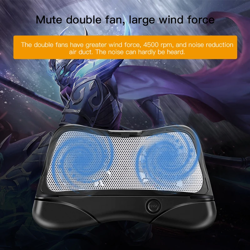  PZOZ Gamepad Hand Spiel Grip Kühlkörper Stehen DUAL Lüfter Telefon Lade Power Bank Für Iphone Samsu
