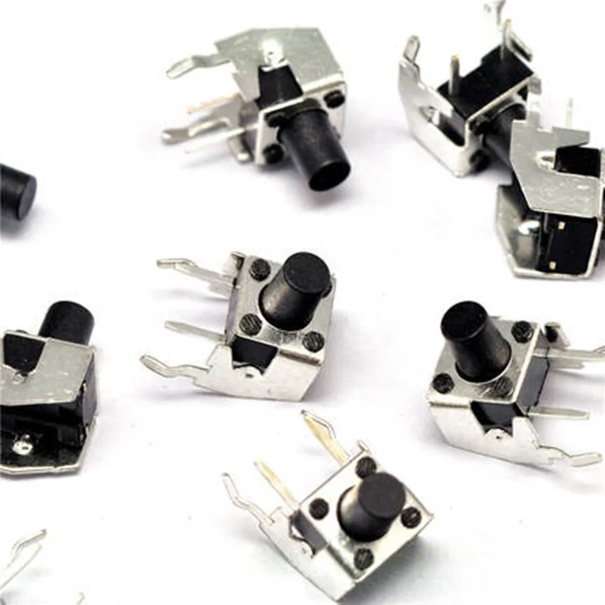 

20pcs/lot 6x6x9MM Right Angle 4PIN Tactile Tact Push Button Micro Switch Direct Plug-in Self-reset DIP  Free Shipping