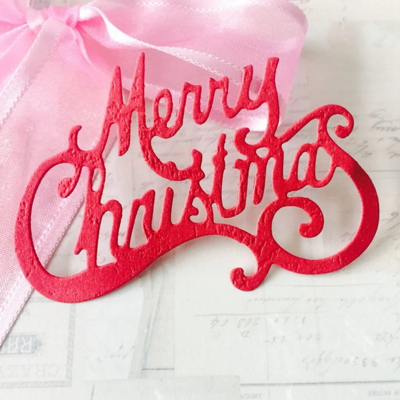 

1PCS METAL CUTTING DIES Wish Letters Merry Christmas Scrapbook Card Album PAPER CRAFT Noel Decor Craft Embossing Punch Cutter