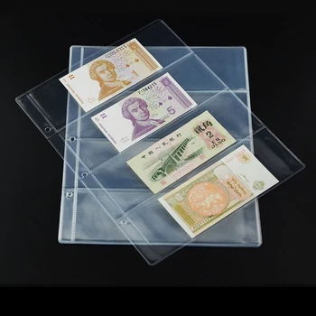 

10Pages/Lot 4 Units/Page Paper Money Album PVC Paper Money Collection Holders Paper Money Protection Album